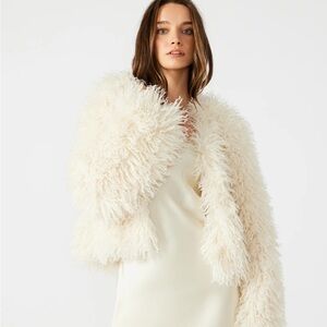 Steve Madden Teddy “Leites” Jacket Ivory Small